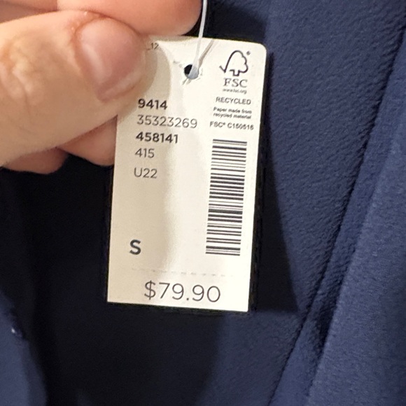 Reitmans Dark Blue Ruffle Jumpsuit - Picture 5 of 7